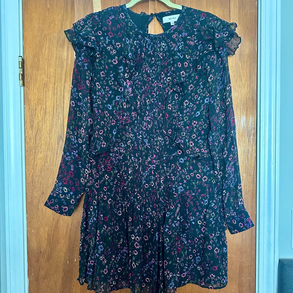 Reiss Carey Ruffle Floral Dress - Picture 4 of 9